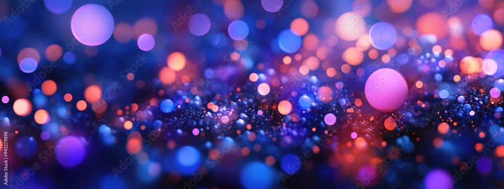 Poster Abstract lights depicted in a 3D cartoon rendering on canvas