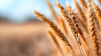 Fototapeta premium Close Bunch Tall Dry Grass