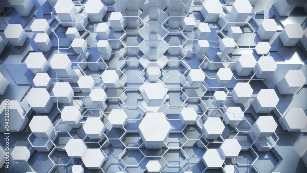 Poster abstract white honeycomb pattern on a light background. modern hexagonal design elements. versatile 