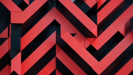 Bold Red and Black Geometric Background