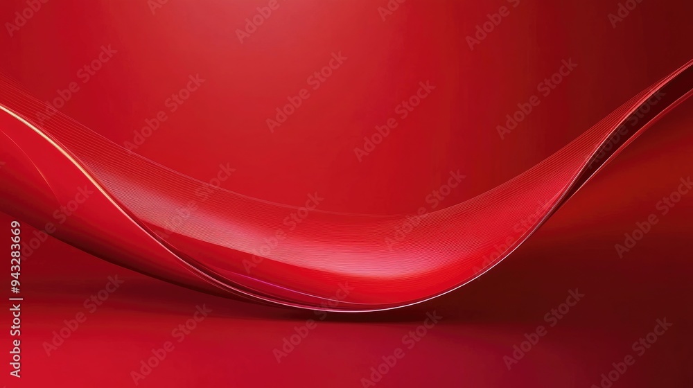 Aufkleber curved red background with a smooth texture