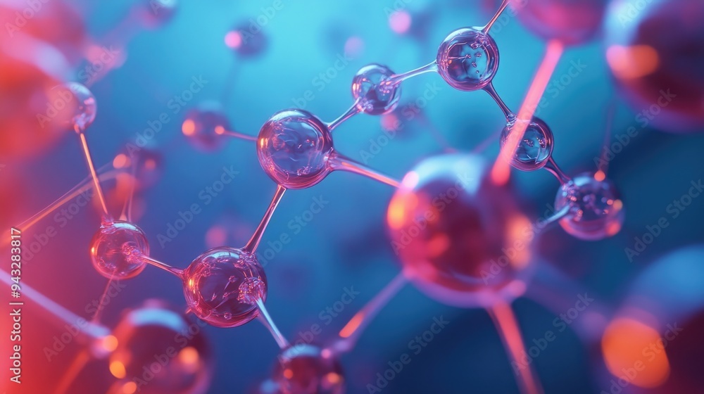 Poster abstract 3d visualization of molecular structure