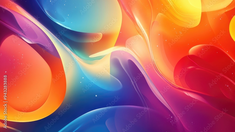 Poster abstract background design with vibrant colors and dynamic shapes creating a visually engaging and m