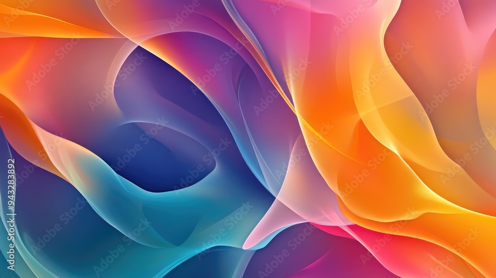 Poster abstract background design with vibrant colors and flowing shapes creating an artistic and dynamic v