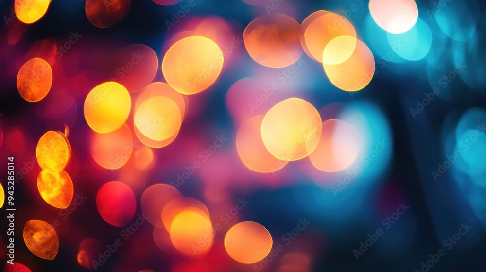 Poster abstract glowing light bokeh with a soft blurred background effect