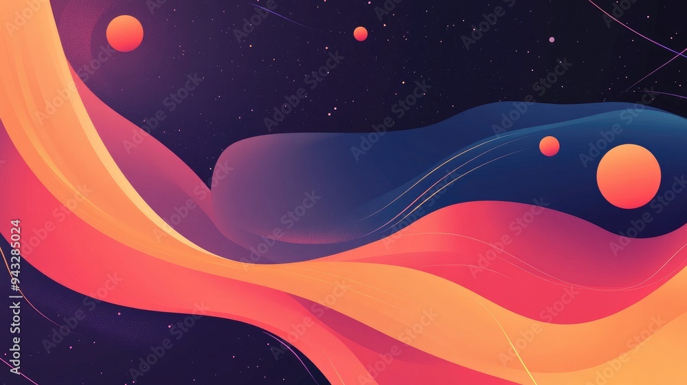 Poster Abstract gradient design with a color blend featuring a minimalistic and futuristic aesthetic suitable for product displays