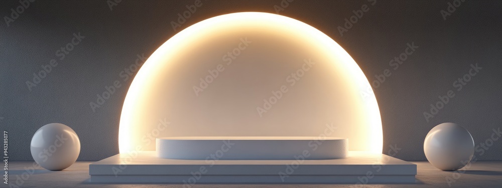 Poster 3d podium background for product display