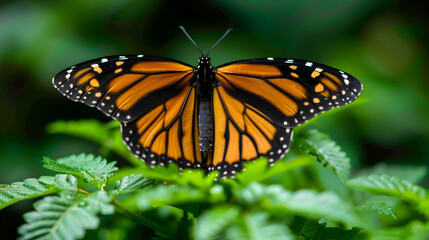 Fototapeta premium Close Butterfly Plant