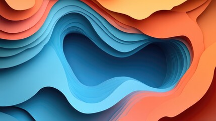 Obraz premium Abstract illustration featuring a background in a paper cut out style