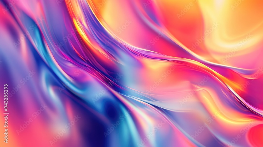 Poster close up of a vibrant abstract background featuring a visually striking computer generated design