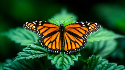 Fototapeta premium Close Butterfly Plant