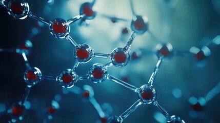 Chain molecules in a complex arrangement Design featuring molecules or electrons with dynamic bonding patterns Flow of molecules exhibiting evolving biological chains