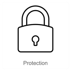 Protection and lock icon concept