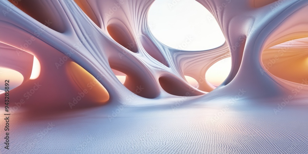 Poster 3d rendering of an abstract design