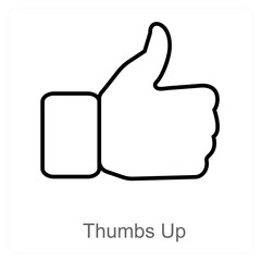 Thumbs Up and like icon concept