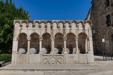 An ancient ountain in Isernia, a town of Molise region in Italy.