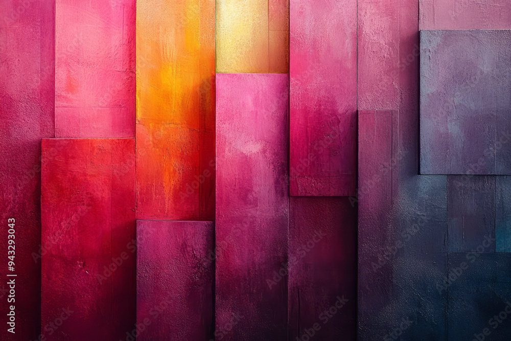 Aufkleber abstract geometric patterns with vibrant gradients as a digital art background,