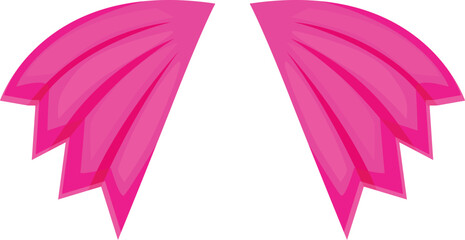 Pair of pink ribbons forming wings, representing a symbol of hope, support, and awareness for important causes
