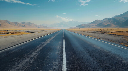 Naklejka premium empty road