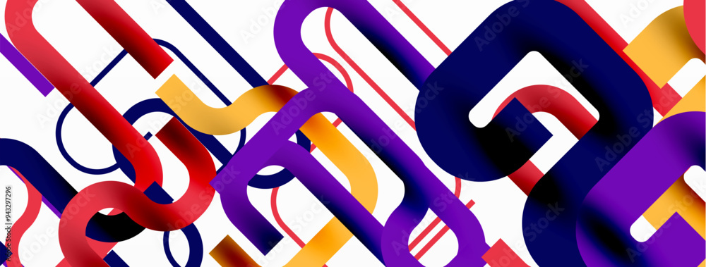 Poster wave lines minimal abstract background
