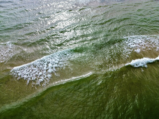 Waves on the Baltic Sea coast. Latvia
