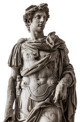 Obraz premium PNG Ancient marble statue of warrior