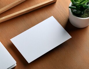 cartes de visites vierges pour communication professionnelle en illustration ia 