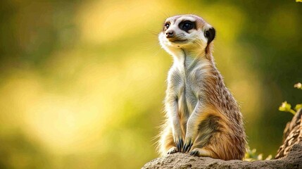 Fototapeta premium Alert Meerkat Gazing into the Distance