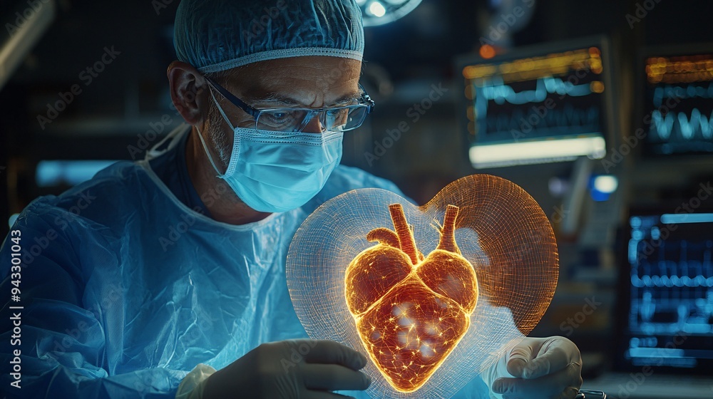 Poster heart surgeon utilizing a 3d holographic model of the heart to plan and execute cardiovascular surge