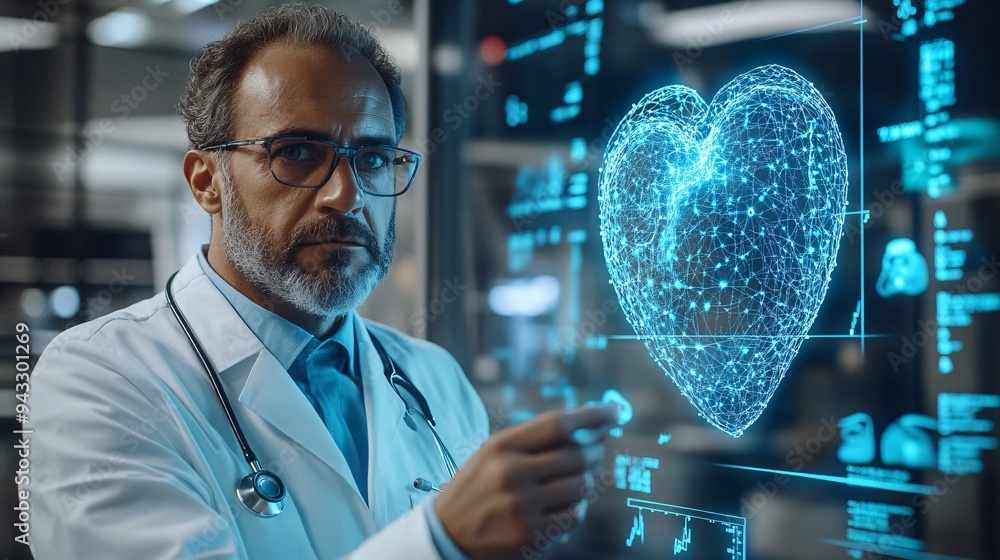Poster heart surgeon utilizing a 3d holographic model of the heart to plan and execute cardiovascular surge