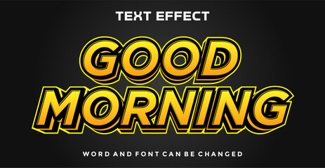 Good morning editable text effect