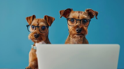 The dogs with glasses