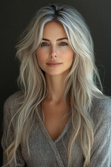 Naklejka premium beautiful middle-aged woman