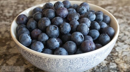 Bowl of Fresh Blueberries