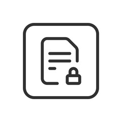 Secure document icon. Modern, simple flat vector illustration for web site or mobile app