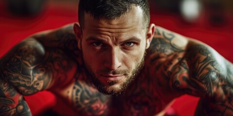 Obraz premium Fit Athlete in Gym