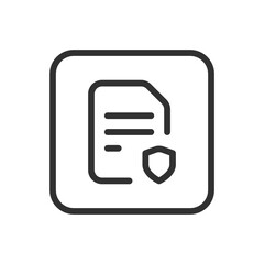 Secure document icon. Modern, simple flat vector illustration for web site or mobile app