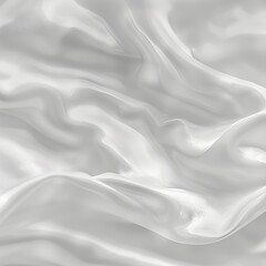 Obraz premium White Silk Satin Fabric Background, Abstract Luxury Texture, Soft Smooth Wavy Drapery