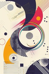 Obraz premium book cover with geometric shapes arranged in a mosaic-like pattern, symbolizing the diverse experiences encountered