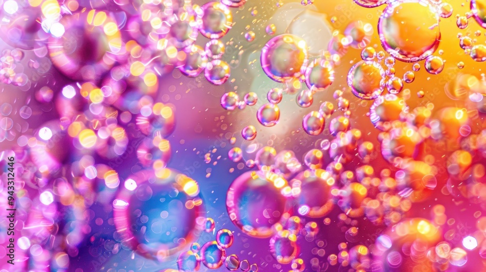 Poster colorful abstract bubbles