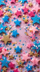 Fototapeta premium confetti and stars