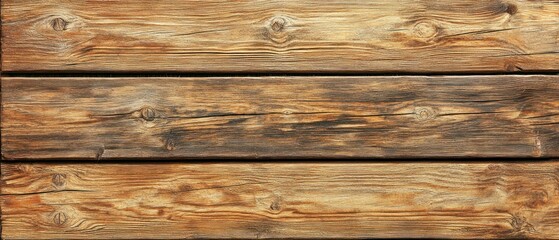 Fototapeta premium Close-up of Three Weathered Wooden Planks