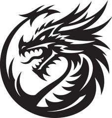 Dragon silhouette design