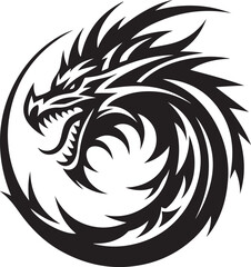 Dragon silhouette design