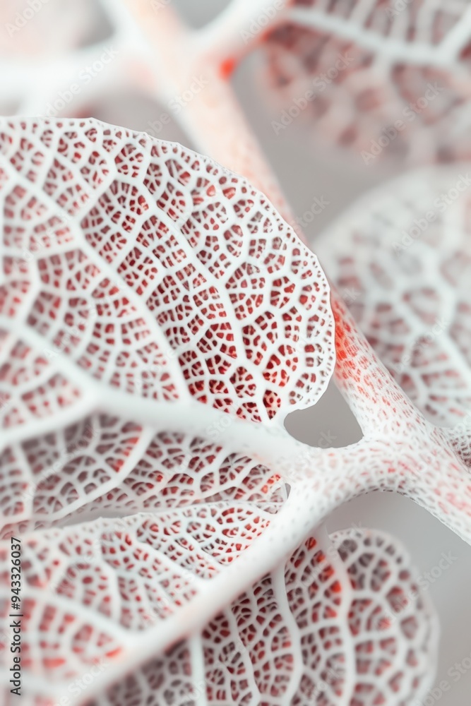 Poster macro capture of leaf vein structure highlighting intricate patterns and details