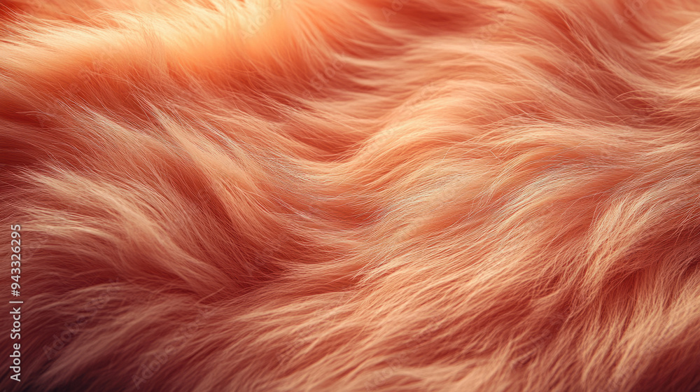 Poster fur texture, close-up image showcasing the intricate details of soft fur texture, highlighting its u