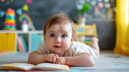 Fototapeta premium Nice baby education background