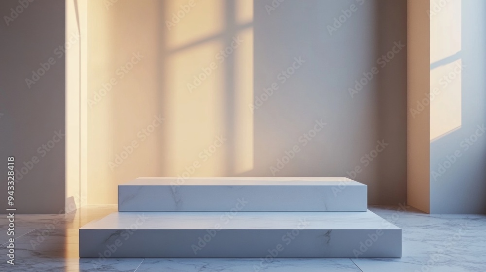 Poster empty white product display presentation with copy space