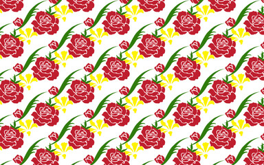 rose flower pattern background design 