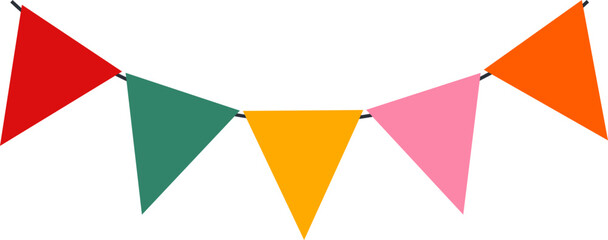 Party flags icon. Flat style.